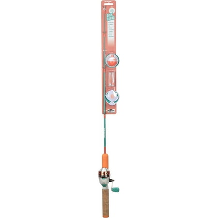 Dock Combo with Bobber | Premium Cork Grip w/EVA Foregrip | Safety Hook Mini Jigs Practice Casting Plug | Adjustable Reel Seat | 34" Fiberglass Rod