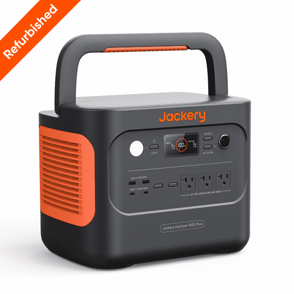 Jackery Explorer 1000 Plus Portable Power Station,1264Wh Solar Generator (Solar Panel Not Included) with 2000W Output, Expandable to 5kWh for Camping, Road Trips and Home Backup