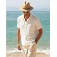 thumbnail image 4 of COOFANDY Men's Camp Shirts Casual Lightweight Beach Button up Short Sleeve Shirt, 4 of 7