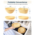 thumbnail image 4 of Lorzon Silicone Proofing Baskets with Sourdough Starter Jar Kit, 9" Round & 10" Oval Foldable Banneton Baskets, Sourdough Bread Baking Supplies, 4 of 7