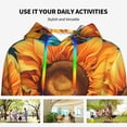 thumbnail image 4 of Haiem Deep Yellow Colorful Sunflower for Women's Fashion Hoodies & Sweatshirts with Kangaroo Pocket,Hooded Sweatshirt with Eye-catching Drawstrings-Large, 4 of 7
