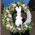 thumbnail image 2 of CNKOO Easter Wreath Flat Printing Egg Garland Pendant with Hanging Rabbit Decoration Home Decor, 2 of 8