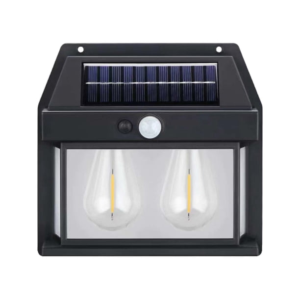 Luzes Solares Iluminación Al Aire Libre Lámpara de Pared de Luz Cálida Del Núcleo Solar Sensor de Movimiento Del Atardecer Inalámbrico Led Sconce Light Ip65 Sensor de Movimiento Impermeable Luzes Al A