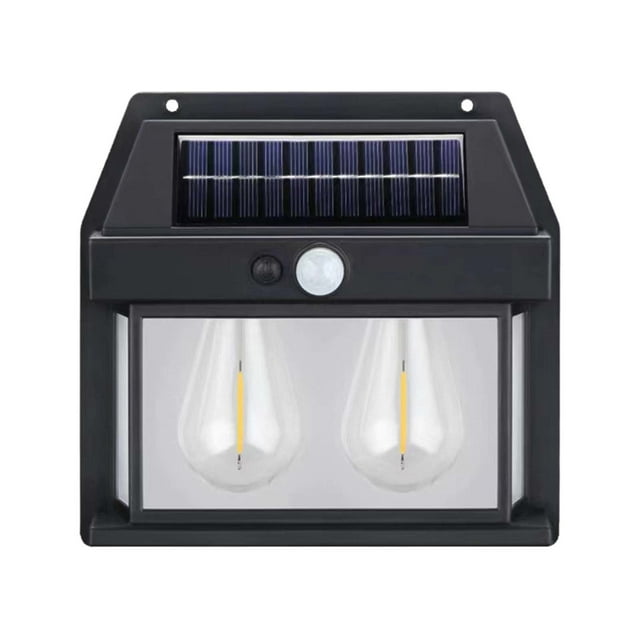 EGNMCR Solar Lights Outdoor, Outdoor Lights, Outdoor Lighting Solar Core Warm Light Wall Lamp Wireless Dusk To Motion Sensor LED Sconce Lights IP65 Water Proof Solar Lights