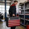 thumbnail image 4 of Colaxi Tool Box Tool Chest Metal Container Multifunctional Tools Organizer with Handle for Workshop Home Factory Repair Shop Garage with 4 Drawers, 4 of 7