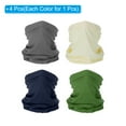 thumbnail image 3 of Uxcell Neck Gaiter, 4 Pack Breathable Face Cover Scarf for Cycling, Beige, Navy Blue, Army Green, Dark Gray, 3 of 6