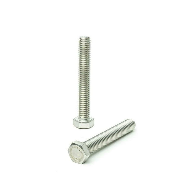 M6-1.00-130mm Metric Hex tap bolts Stainless steel 18-8 A-2 25 pcs