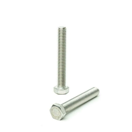 

M6-1.00-55mm Metric Hex tap bolts Stainless steel 18-8 A-2 10 pcs
