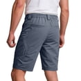 thumbnail image 5 of Zimjoy Men's Ripstop Water Resistant Tactical Cargo Shorts with Belt Multi Zipper Pocket Quick Dry Knee Length Outdoor Hiking Work Utility Shorts Dark Blue 2XL, 5 of 9