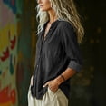 thumbnail image 5 of Luvrsol Womens Button Up Denim Shirts Long‑Sleeve Jean Blouse Casual Loose Top Coat Jacket S-2XL, 5 of 8