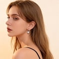 thumbnail image 2 of Colorful Lymphatic Huggie Hoop Earrings for Women Zircon Rhinestone Dainty Fashion Jewelry 4 pack, 2 of 4