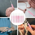 thumbnail image 4 of Greenadscape Sweater Crochet Hooks Pink Weaving Lace Crochets 9Pcs 5.4X0.6X0.3In, 4 of 10