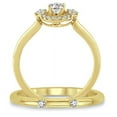 thumbnail image 3 of 0.50 Carat Elegant Flower Halo Bridal Set with Round Cut Diamond in 10k Yellow Gold, 3 of 3