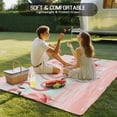 thumbnail image 4 of Pink Flamingo Outdoor Rug for Patio/Deck/Porch, Non-Slip Large Area Rug 4 x 6 Ft, Valentine's Day Birds Lake Animals Indoor Outdoor Rugs Washable Area Rugs, Reversible Camping Rug Carpet Runner, 4 of 8