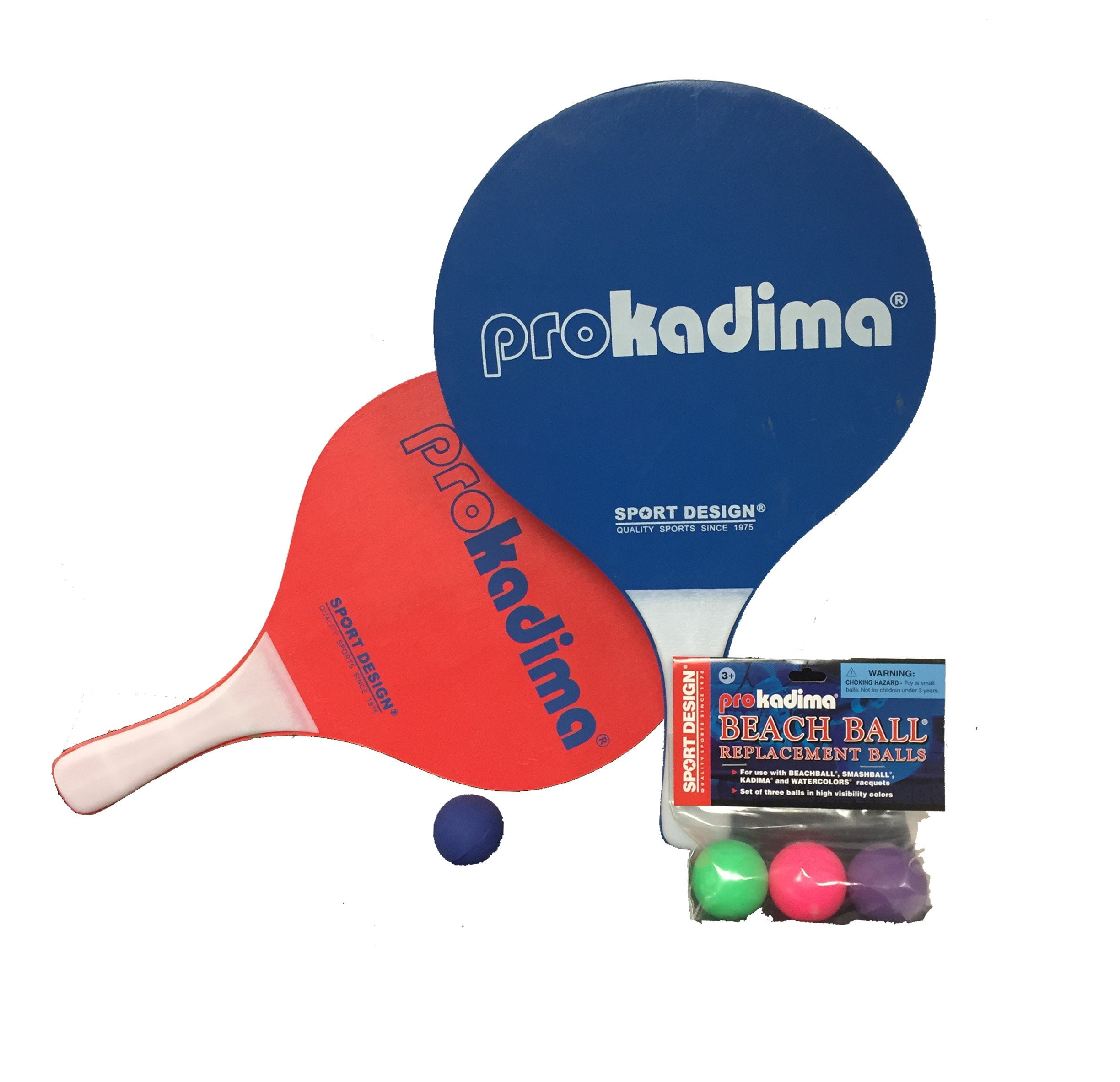 Pro Kadima Paddle Set Plus Replacement Smash Balls Bundle Set of 4 Paddles with 2 Balls Plus 6 Replacement Smash Balls! 2 