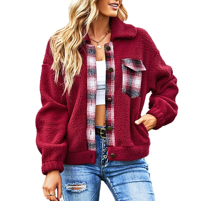 Prendas de abrigo de vellón de invierno, chaquetas peludas para mujer, chaquetas peludas con solapa para mujer, abrigos peludas para mujer, diseño exquisito