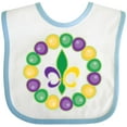 thumbnail image 3 of Inktastic Mardi Gras Beads and Fleur De Lis Boys or Girls Baby Bib, 3 of 4