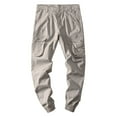 thumbnail image 4 of NIEWTR Mens Cargo Pants Relaxed Fit Casual Work - Adjustable Leg Style with Comfortable Lightweight and Breathable Fabric (Light Gray,XL), 4 of 5