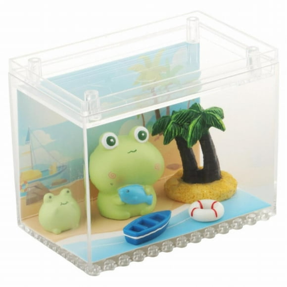 Clearance! Miniature Frog Statue Resin Statue Table Center Gift Table Animal Sculpture With Acrylic Box Suitable For Birthday Bookshelf With Te