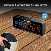 RUNOW Gym Timer, Rechargeable Interval Timer with Magnetic for Boxing, Tabata, HIIT, EMOM, Countdown/up, Stopwatch, Waterproof Workout Fitness Clock for Home Gym
