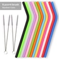 thumbnail image 3 of Pajitas reutilizables de silicona Accesorios para beber Bebidas Batido Pajita flexible Botella de agua Reemplazo de color Aleatorio 8 piezas 4 cepillos Inevent HA011566-02, 3 of 7