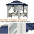 thumbnail image 4 of Gazebo Escamotable 13 X 13 Pi, Tente Extérieure Instantanée à un Clic avec Moustiquaire, 3 Hauteurs Réglables, Cadre Robuste, Sac à Roulettes, 4 of 6