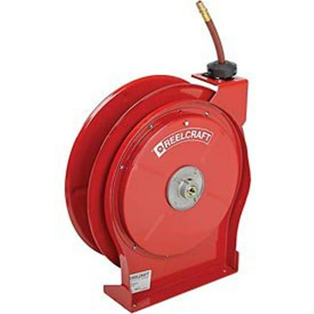 Reelcraft 5650 OLP 0.38 in. x 50 ft. 300 PSI All Steel Compact Retractable Hose  Reel for Air & Water 