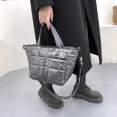 thumbnail image 3 of Women Nylon Shoulder Bag Design Space Padded Messenger Bag Solid Color Handbag, 3 of 6