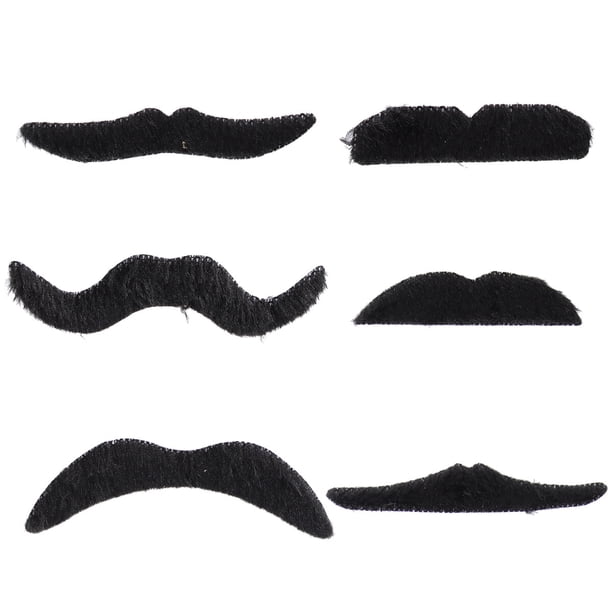 6 uds bigotes falsos autoadhesivos simulación de bigotes de felpa suministros de fiesta para fiesta de disfraces Cosplay accesorios de Halloween