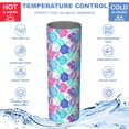 thumbnail image 5 of Pioneer Flower Floral Print Pattern 20oz Skinny Tumbler with Straw & Lid, Double Wall Vacuum Insulated Cup, Leak-Proof, Cup Holder Friendly, Hot 6H Cold 12H, 5 of 6