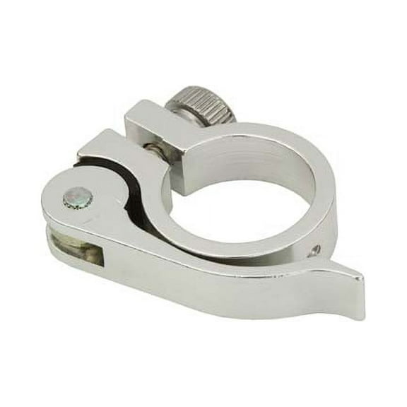 Alloy Seat Post Clamp Outer Diameter 28.6mm Quick Release, (Steel Bicycle Chrome )