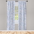 thumbnail image 5 of Ambesonne Navy and Blush Window Curtains, Nature, Each 28" W x 95" L, Violet Blue Pink, 5 of 5