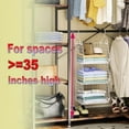 3 Tier Foldable Closet Organizer, Clothes Shelves with 5 S Hooks, Wall ...