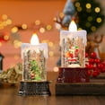 thumbnail image 3 of Christmas Flameless Candles LED Battery Operated Candles Lighted Flickering Xmas Tree Snowman SnowGlobe for Home Holiday Party Christmas Decor, 3 of 5