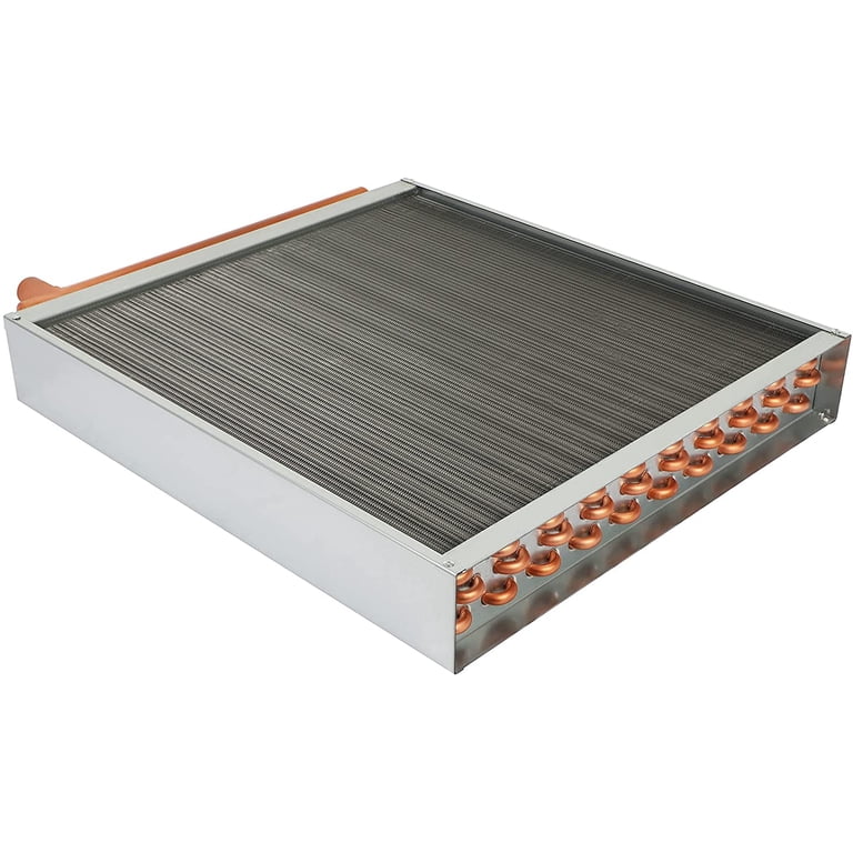 20x20 Water-to-Air Heat Exchanger - Copper Tube Coil For Outdoor Wood Furnace, Forced Air Heating