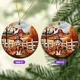 thumbnail image 2 of Thanksgiving Manx Pilgrim Grateful, Thankful, Blessed Fall Welcome Ceramic Round Ornament Cat Lover Kitten Owner Gifts Home Tree Decor - 00021, 2 of 5