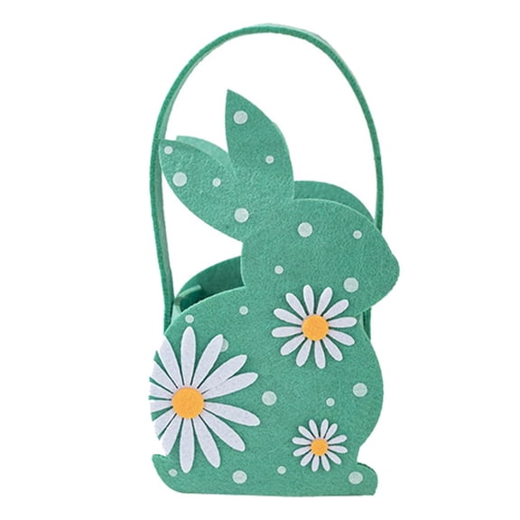 Delightful Easter Felt Basket with Handle Perfect for Candy Collection