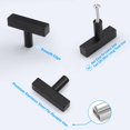 thumbnail image 4 of Perillas para gabinete KNOBWELL de acero inoxidable negro mate de 2", 4 of 7