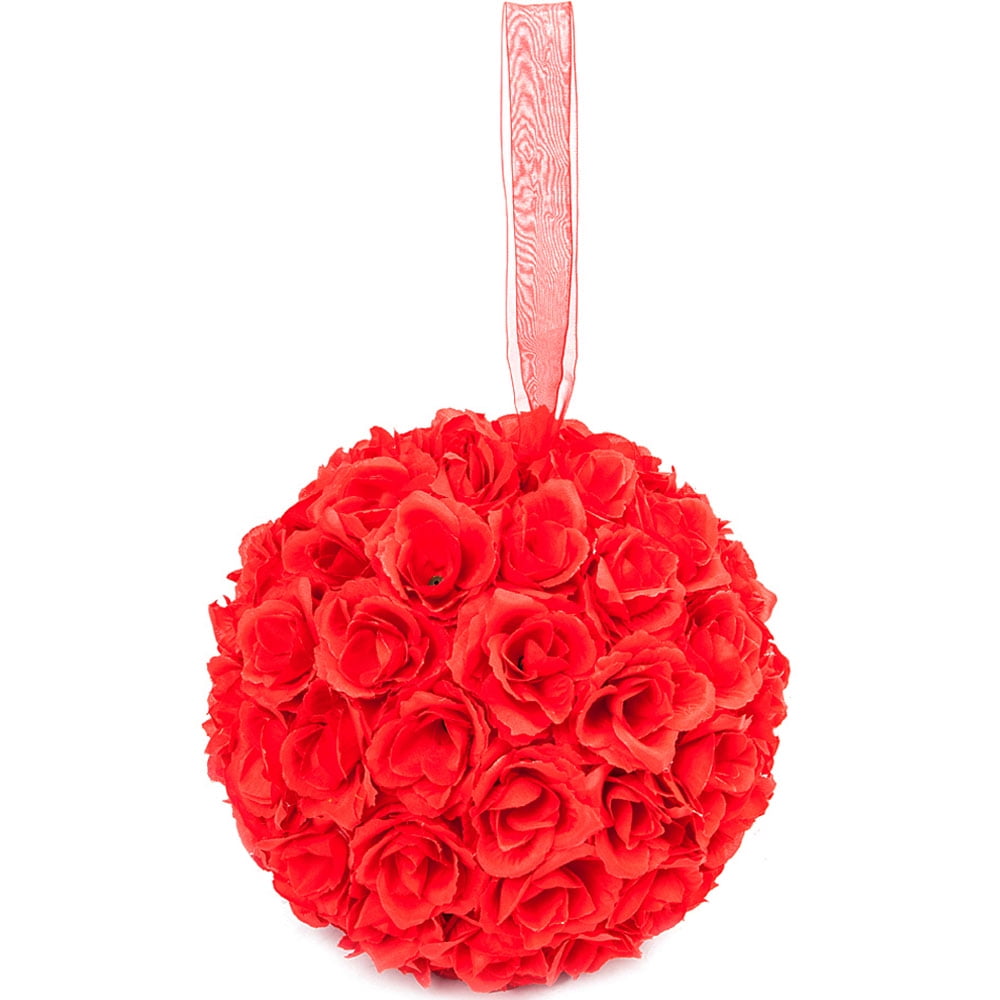 10Pcs 25CM Flower Balls Wedding Decoration Red