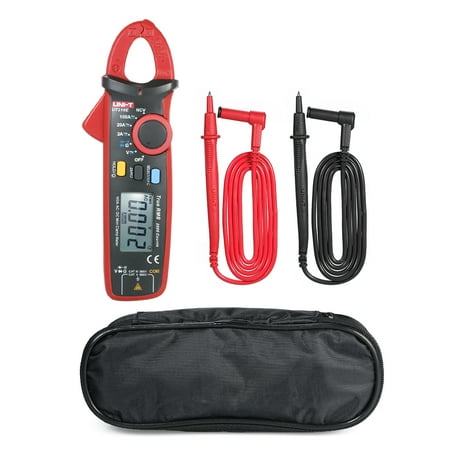 Multimeter Diode Test UNI-T UT210E Mini Digital Handheld Clamp Multimeter Backlight LCD True RMS Voltmeter Ammeter Ohmmeter AC/DC Voltage Current Capacitance Resistance NCV Continuity Test Diode Tester with Storage Bag ()