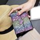 thumbnail image 4 of Cartera pequeña JanHm lentejuelas de metal multicolor mini billetera cerrojo de retazos de cuero PU para mujeres y niñas, 4 of 5