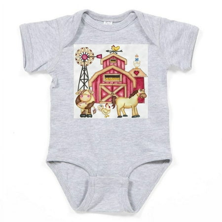 

CafePress - Farm Animals Infant Bodysuit Body Suit - Cute Infant Bodysuit Baby Romper - Size Newborn - 24 Months