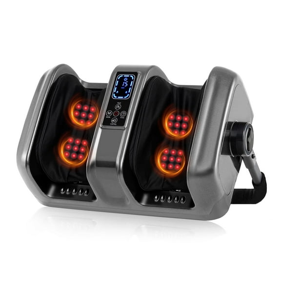 Aolin Multi-Function Adjustable Foot, Leg & Arm Vibration Massager w/ Heat, Gray