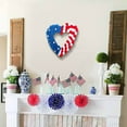 thumbnail image 4 of TOPRenddon Patriotic Independence Day Wreath – American Flag Front Door Decor for 4th of July, Outdoor/Indoor Rustic Plywood Wreath, 4 of 6