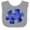 Heather and White, variant on Inktastic Autism Awareness Be Kind Dark Blue Puzzle Piece Boys or Girls Baby Bib
