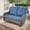 Gray/Blue, variant on POCASSY 52" Width Outdoor Loveseat, Rocking Glider All Weather Wicker Patio Loveseat with Deep Seat for Porch Balcony and Backyard, Beige