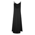thumbnail image 6 of Riforla Women's Boho Beach Dress Irregular Neckline Pocketed Maxi Dress Casual Summer EU/US Sizes Women Mother of The Bride Dresses Black M, 6 of 6