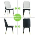 thumbnail image 5 of JUFU Dining Chairs Set of 4,Modern Dining Room Chairs,Faux Leather Dining Chairs with Thick Cushion and Metal Legs,Black&White Kitchen Chairs for Dining Room Kitchen, 5 of 8