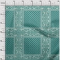 thumbnail image 3 of oneOone Rayon Teal Green Fabric Geometric Fabric For Sewing Printed Craft Fabric By The Yard 56 Inch Wide, 3 of 4