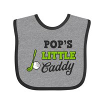 Inktastic Pops Little Caddy with Golf Club and Ball Boys or Girls Baby Bib